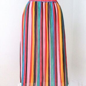 WHO WHAT WEAR Rainbow Pleated Skirt Size XXL